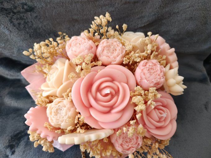 Bouquet en cire - Cachemire & Soie (Grand format)
